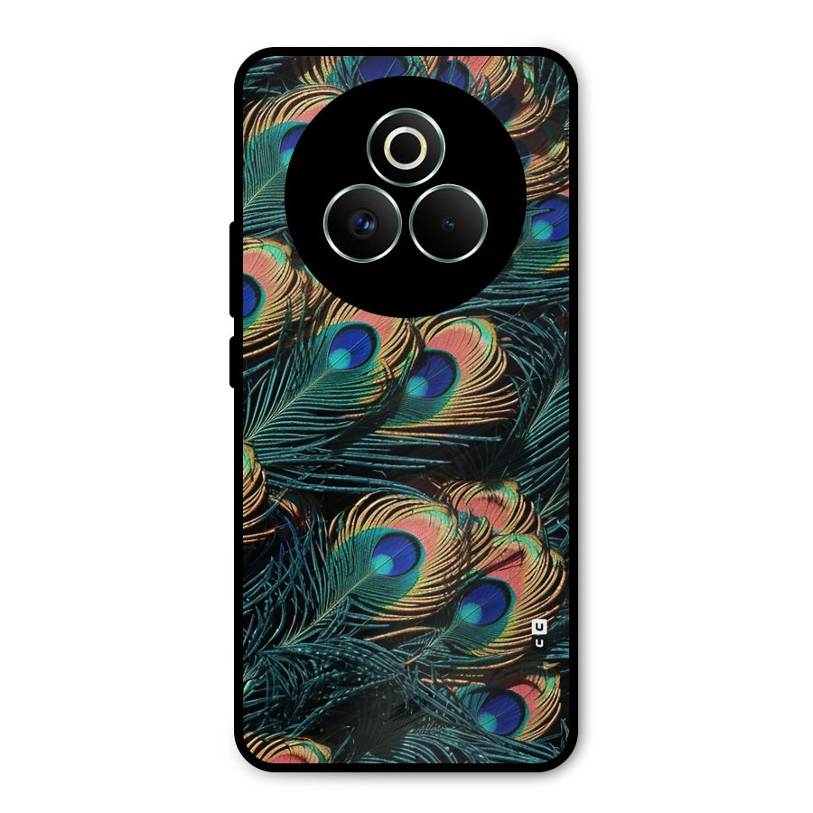 Peacock Feather Art Metal Back Case for Realme P3 Pro