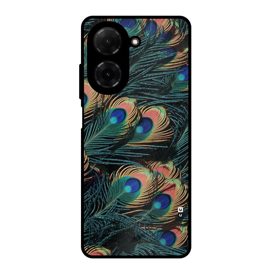 Peacock Feather Art Metal Back Case for Redmi A5 4G
