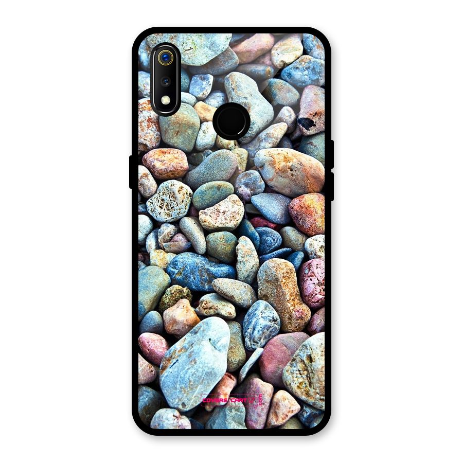Pebbles Glass Back Case for Realme 3i