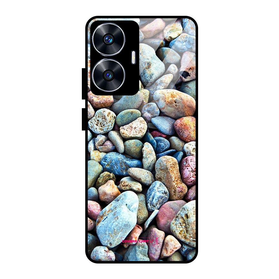 Pebbles Glass Back Case for Realme Narzo N55