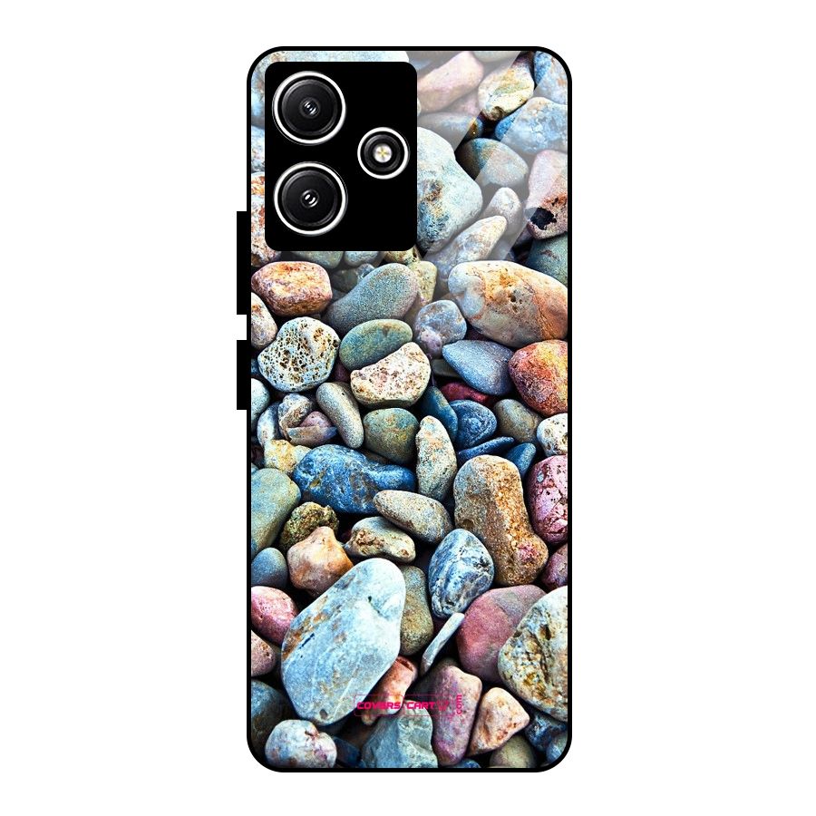 Pebbles Glass Back Case for Redmi 12 5G