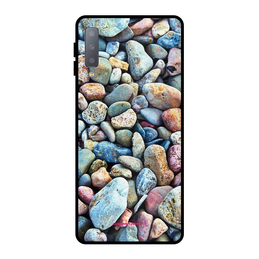 Pebbles Metal Back Case for Galaxy A7 (2018)
