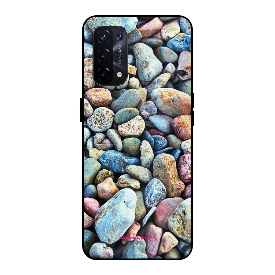 Pebbles Metal Back Case for Oppo A74 5G