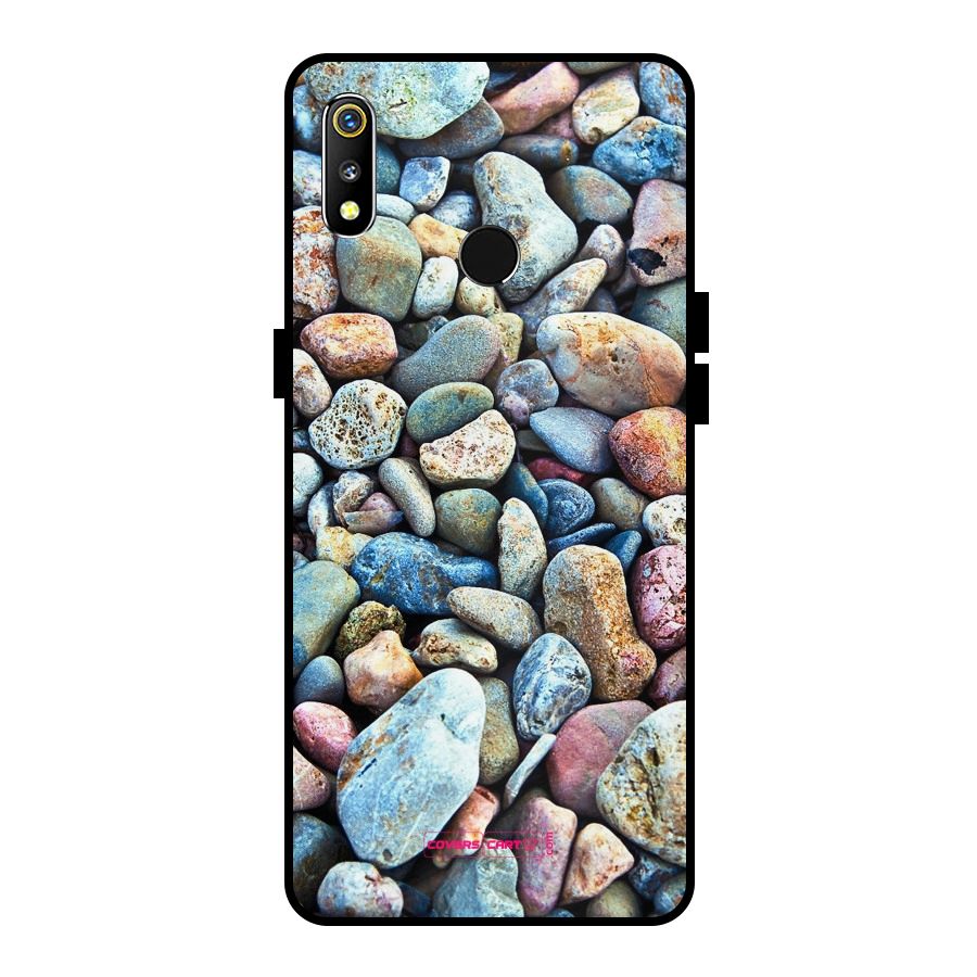 Pebbles Metal Back Case for Realme 3i