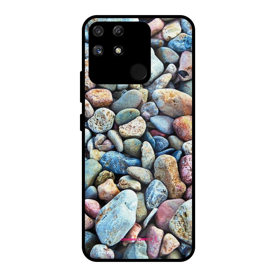 Pebbles Metal Back Case for Realme Narzo 50A