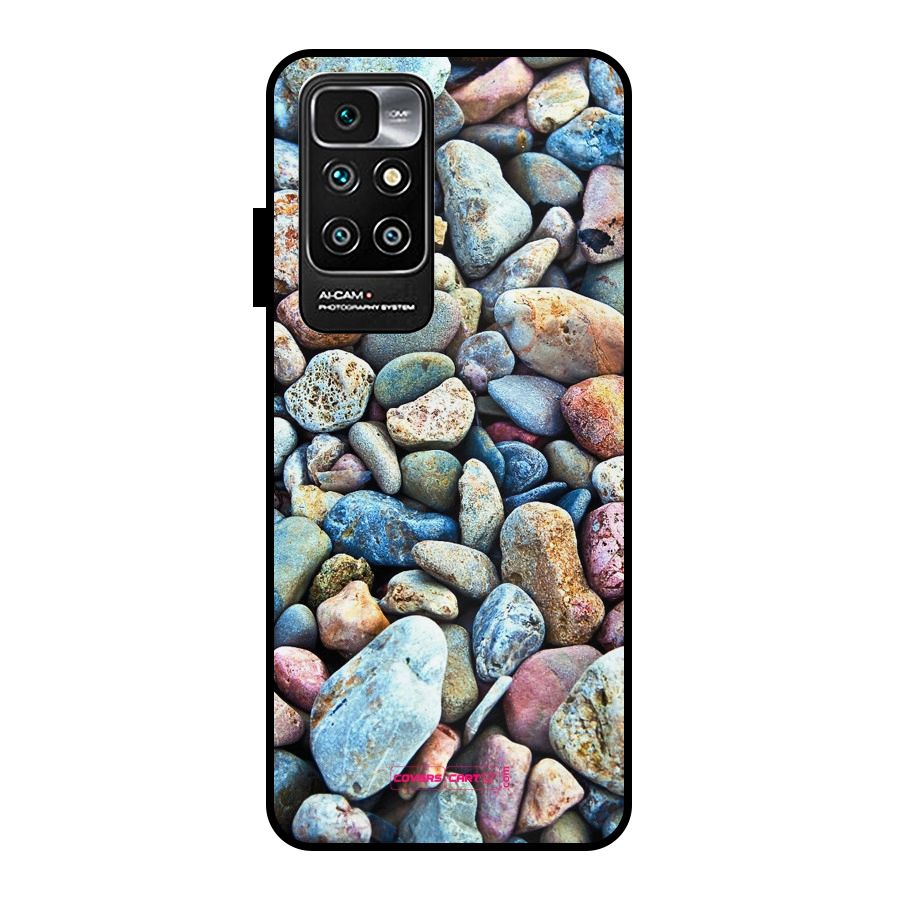 Pebbles Metal Back Case for Redmi 10 Prime