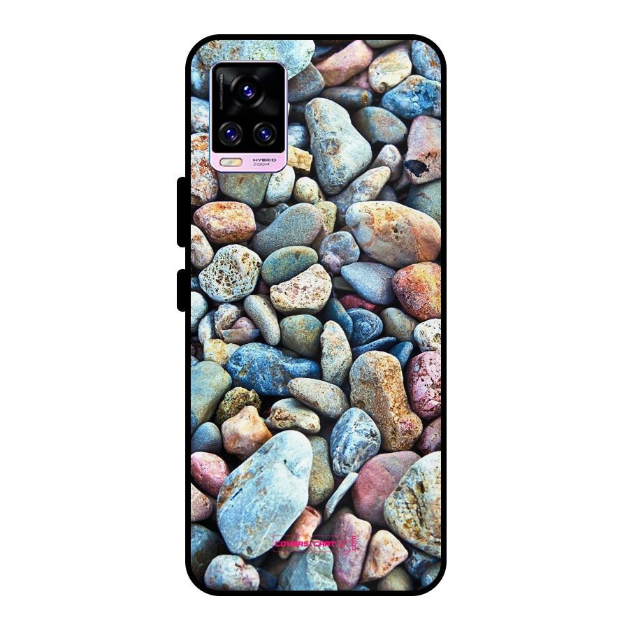 Pebbles Metal Back Case for Vivo V20 Pro