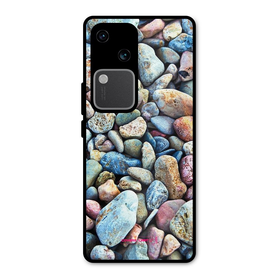 Pebbles Metal Back Case for Vivo V30