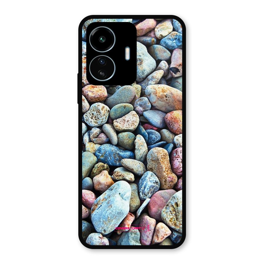 Pebbles Metal Back Case for vivo iQOO Z6 Lite 5G