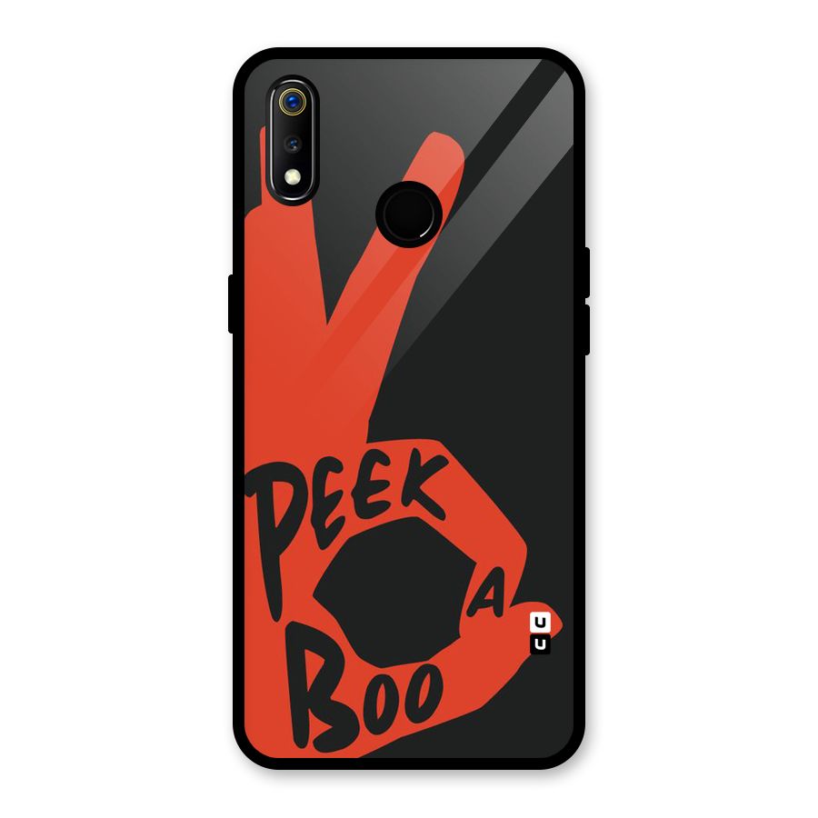 Peek-a-boo Glass Back Case for Realme 3i