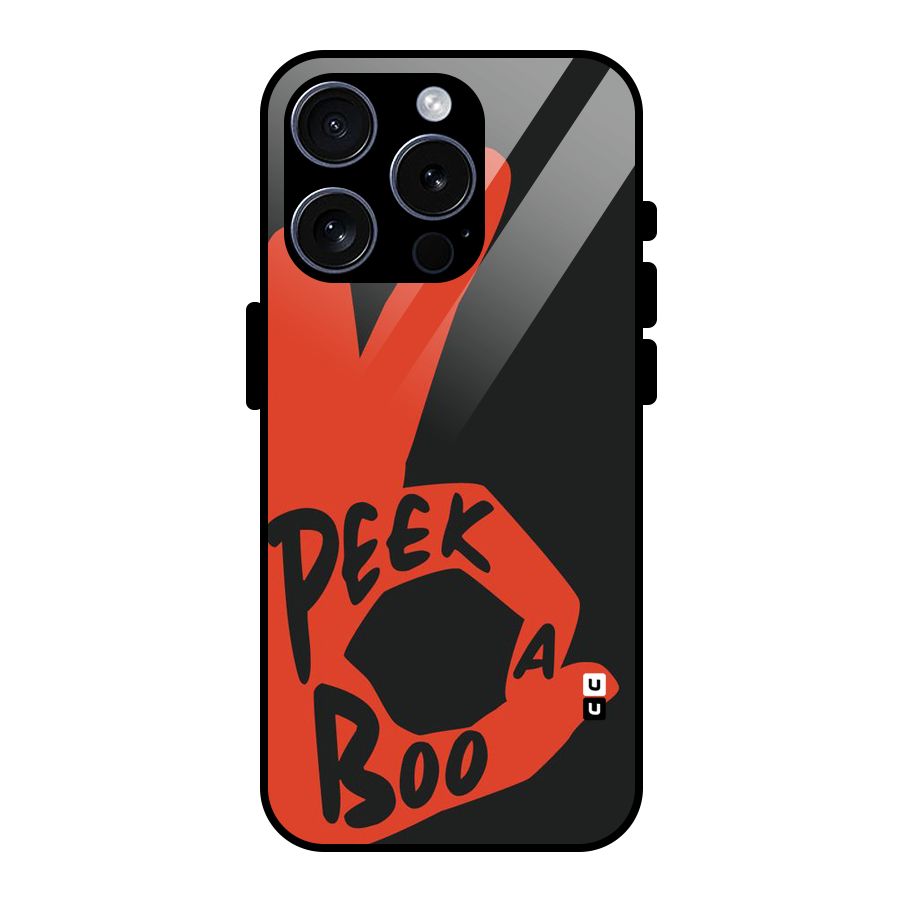Peek-a-boo Glass Back Case for iPhone 15 Pro