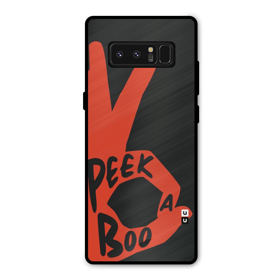 Peek-a-boo Metal Back Case for Galaxy Note 8