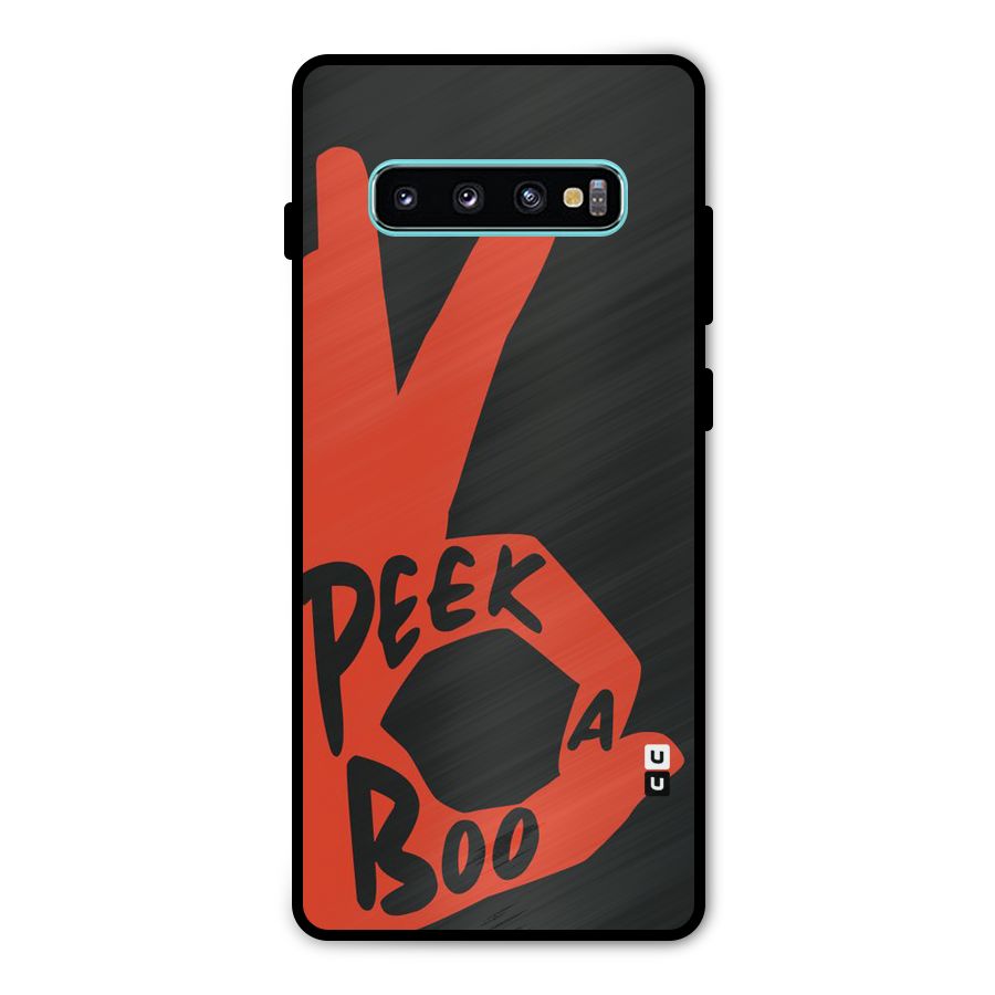 Peek-a-boo Metal Back Case for Galaxy S10 Plus