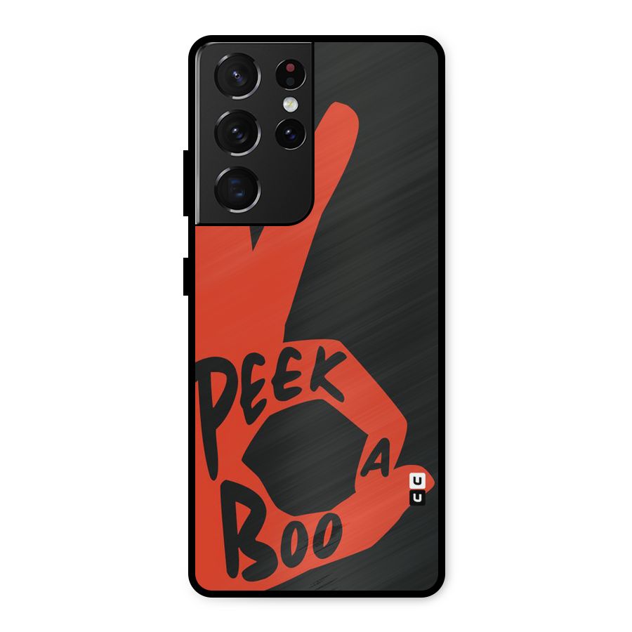 Peek-a-boo Metal Back Case for Galaxy S21 Ultra 5G