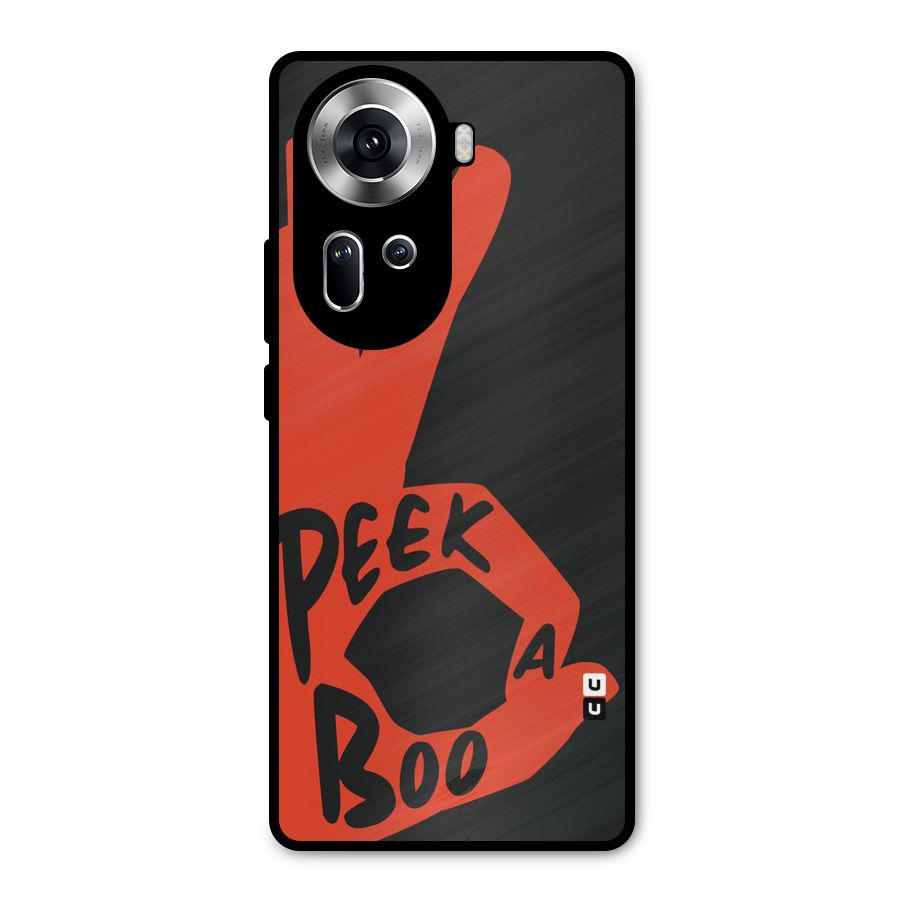 Peek-a-boo Metal Back Case for Oppo Reno11 5G