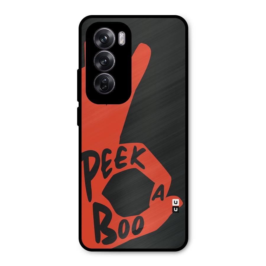 Peek-a-boo Metal Back Case for Oppo Reno12 Pro