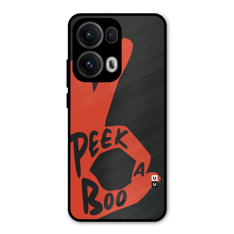 Peek-a-boo Metal Back Case for Oppo Reno13 Pro
