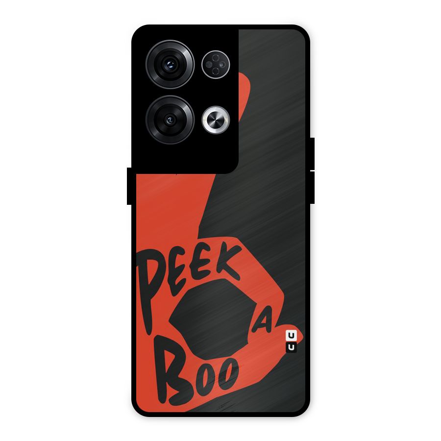 Peek-a-boo Metal Back Case for Oppo Reno8 Pro 5G