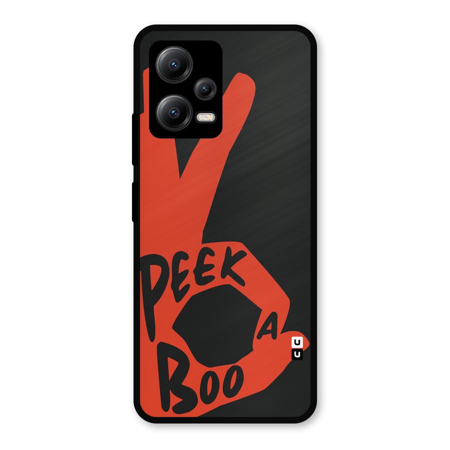 Peek-a-boo Metal Back Case for Redmi Note 12 5G