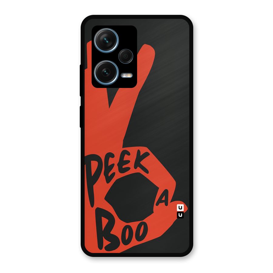 Peek-a-boo Metal Back Case for Redmi Note 12 Pro Plus 5G
