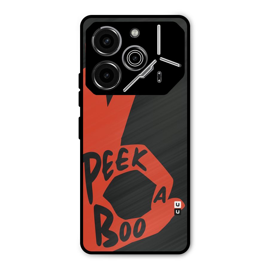 Peek-a-boo Metal Back Case for Tecno Pova 6 Pro