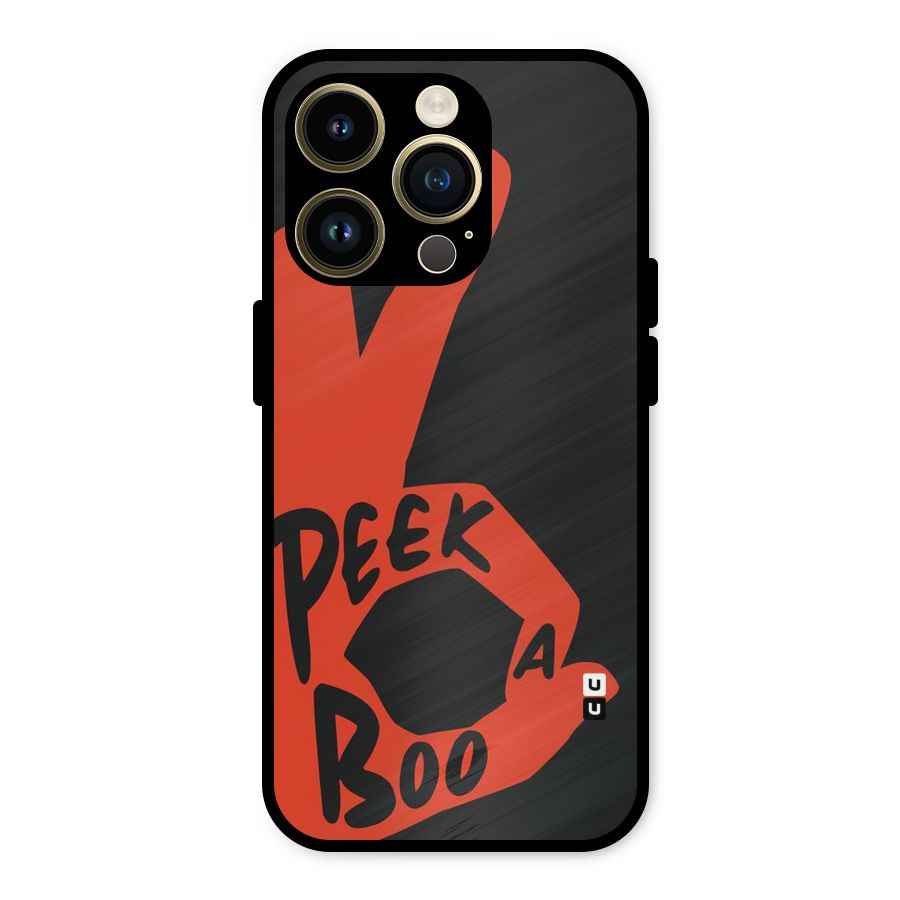 Peek-a-boo Metal Back Case for iPhone 14 Pro