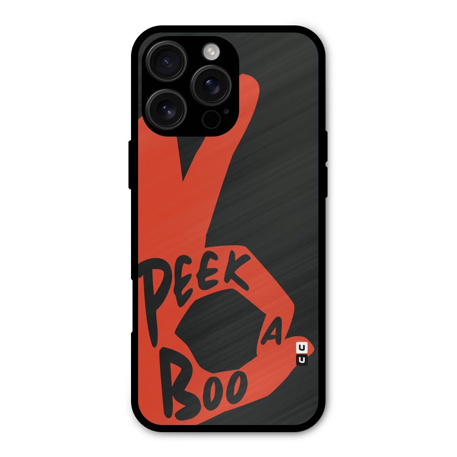 Peek-a-boo Metal Back Case for iPhone 16 Pro Max