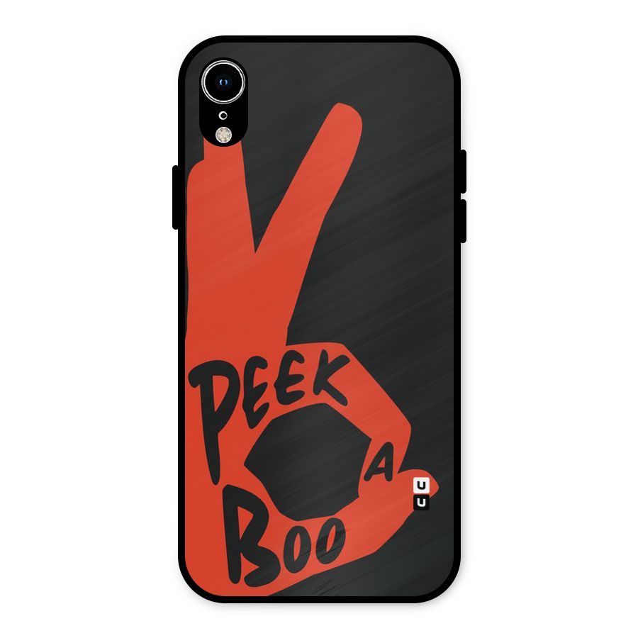 Peek-a-boo Metal Back Case for iPhone XR