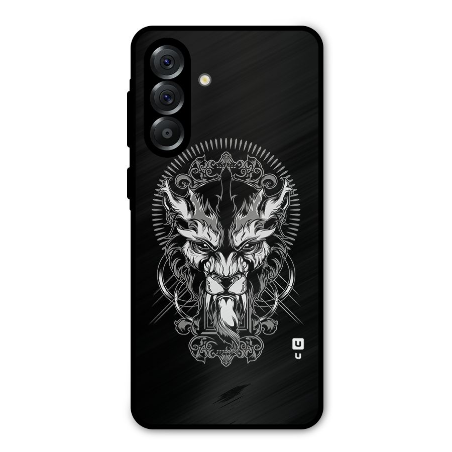 Pencil Art Lion Illustration Metal Back Case for Galaxy A56