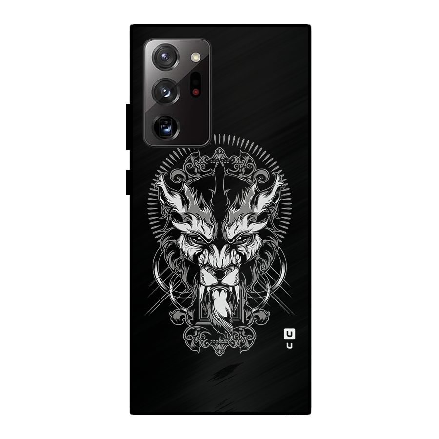 Pencil Art Lion Illustration Metal Back Case for Galaxy Note 20 Ultra