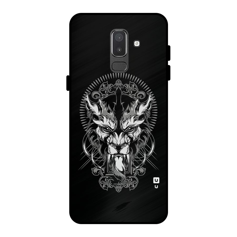 Pencil Art Lion Illustration Metal Back Case for Galaxy On8 (2018)