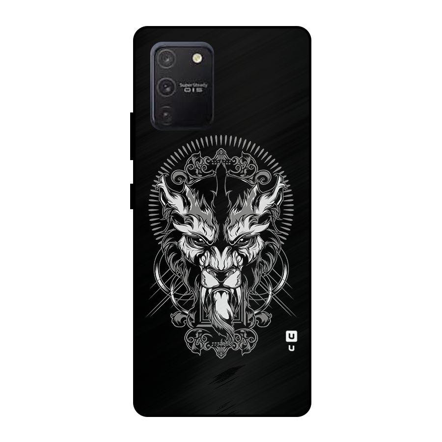 Pencil Art Lion Illustration Metal Back Case for Galaxy S10 Lite
