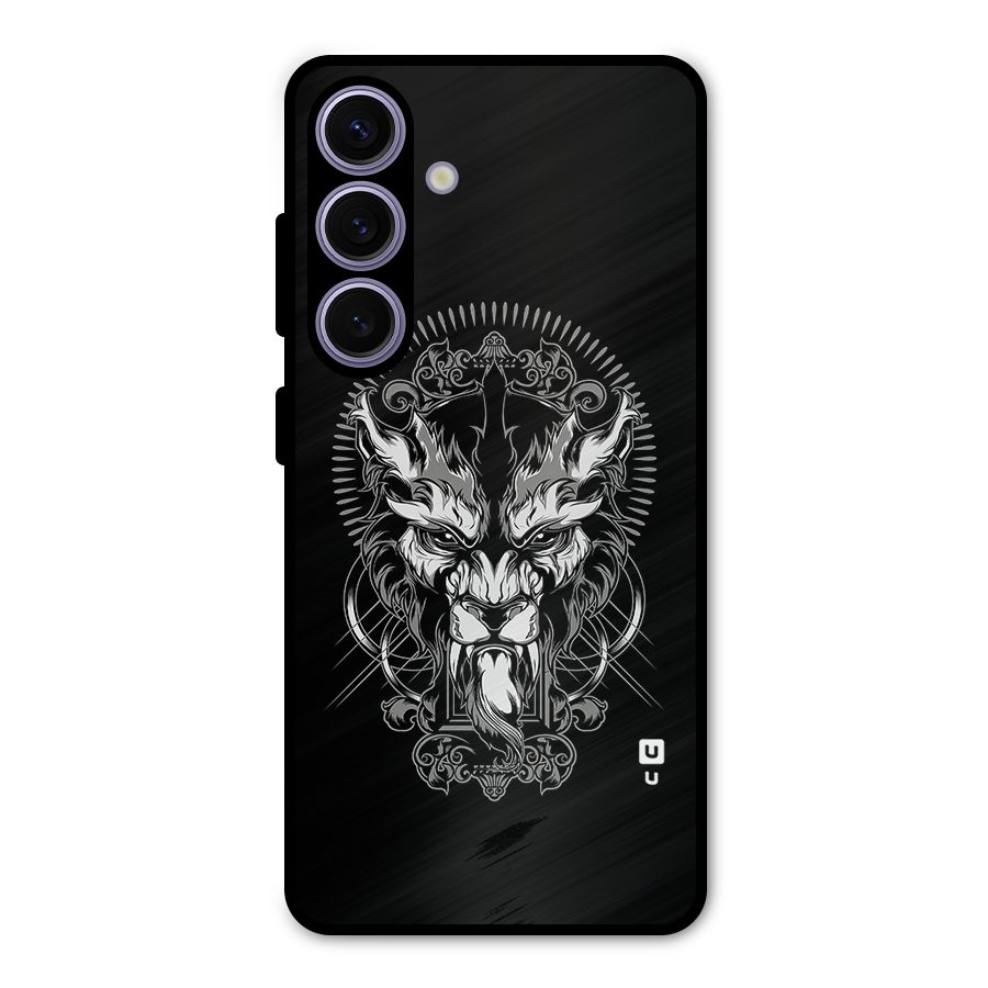 Pencil Art Lion Illustration Metal Back Case for Galaxy S24