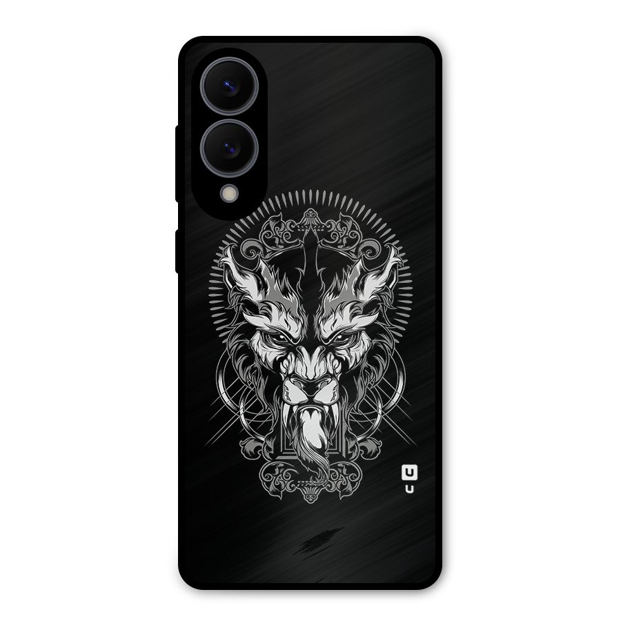 Pencil Art Lion Illustration Metal Back Case for Galaxy S25 Edge