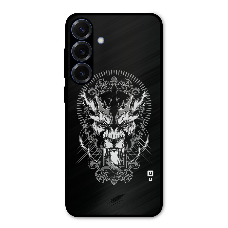 Pencil Art Lion Illustration Metal Back Case for Galaxy S25 Plus