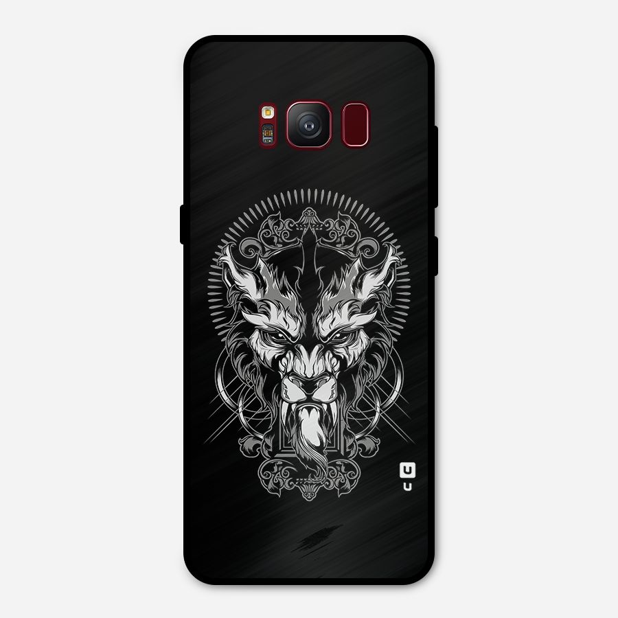 Pencil Art Lion Illustration Metal Back Case for Galaxy S8