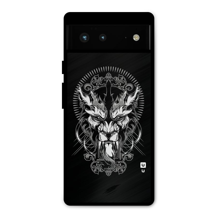 Pencil Art Lion Illustration Metal Back Case for Google Pixel 6