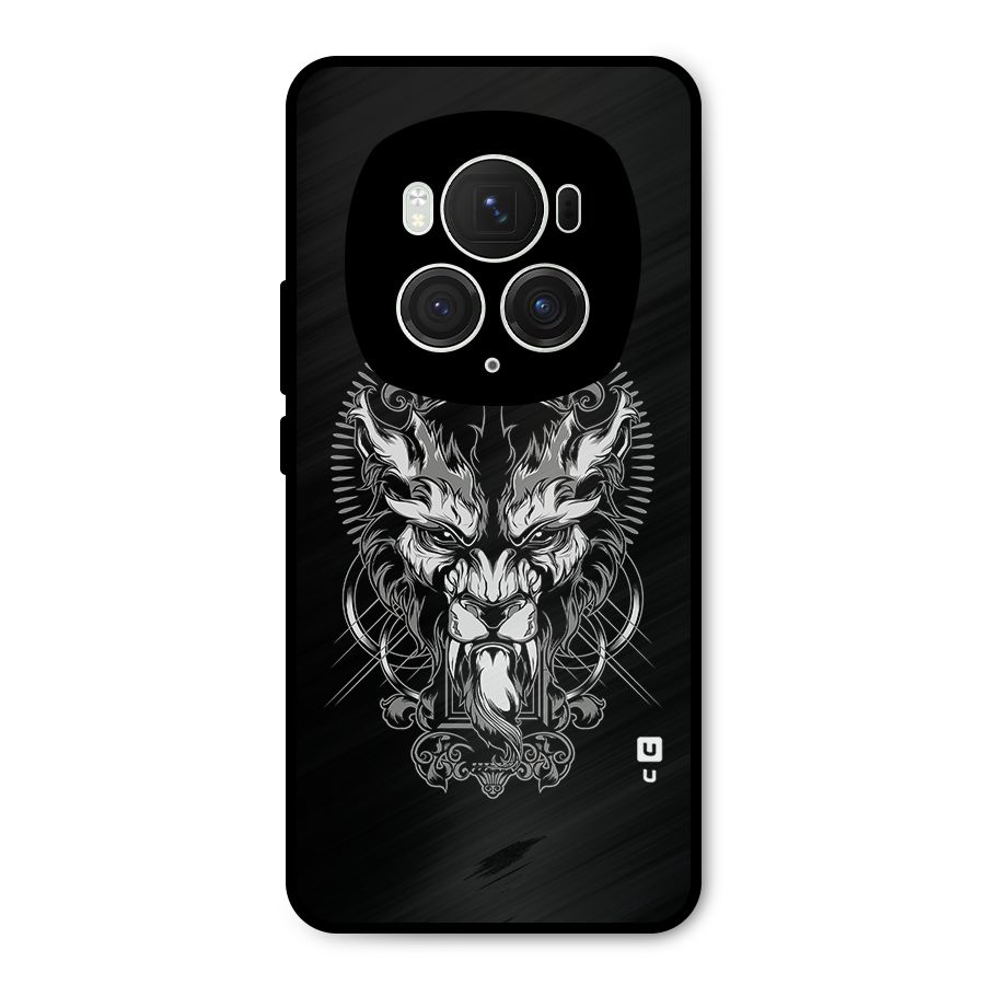Pencil Art Lion Illustration Metal Back Case for Honor Magic6 Pro