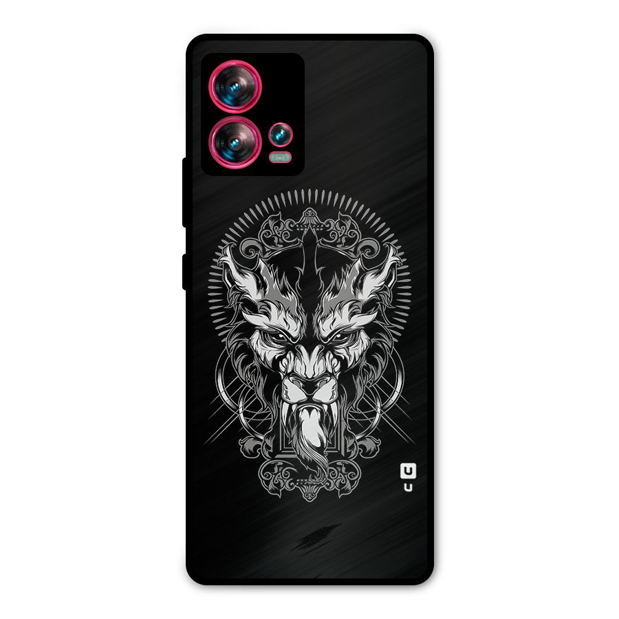 Pencil Art Lion Illustration Metal Back Case for Motorola Edge 30 Fusion