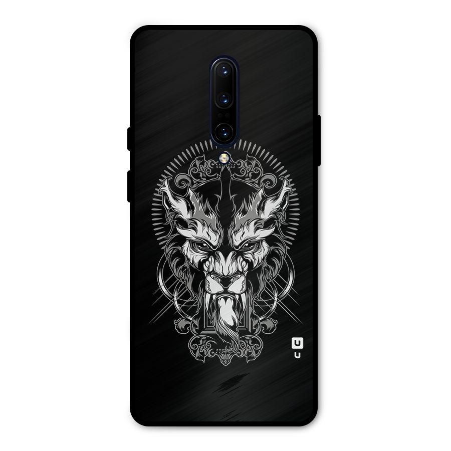 Pencil Art Lion Illustration Metal Back Case for OnePlus 7 Pro