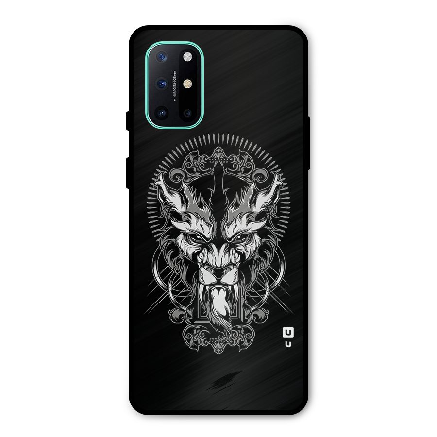 Pencil Art Lion Illustration Metal Back Case for OnePlus 8T