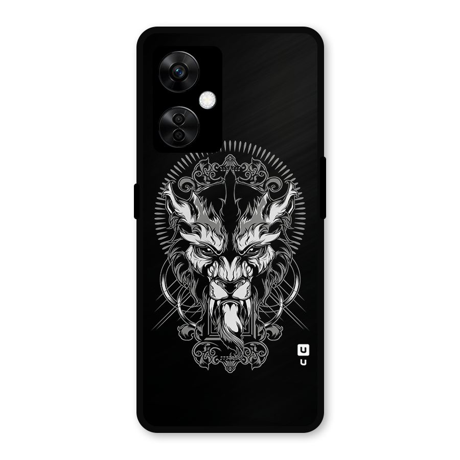 Pencil Art Lion Illustration Metal Back Case for OnePlus Nord CE 3 Lite