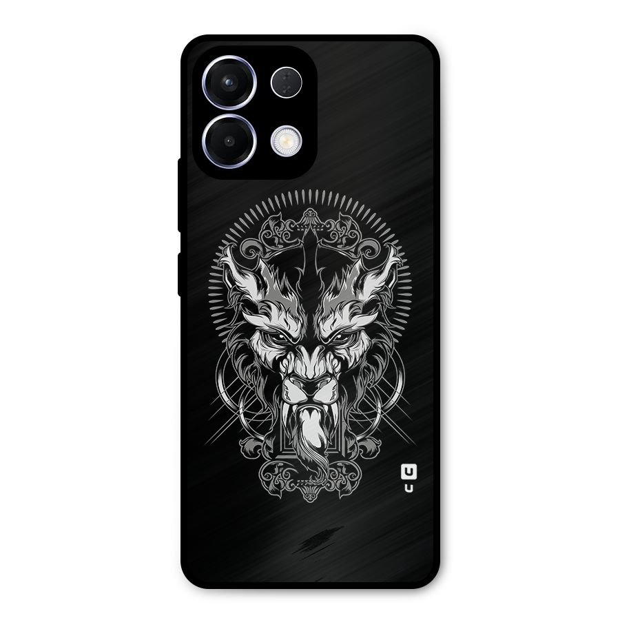 Pencil Art Lion Illustration Metal Back Case for Oppo K13