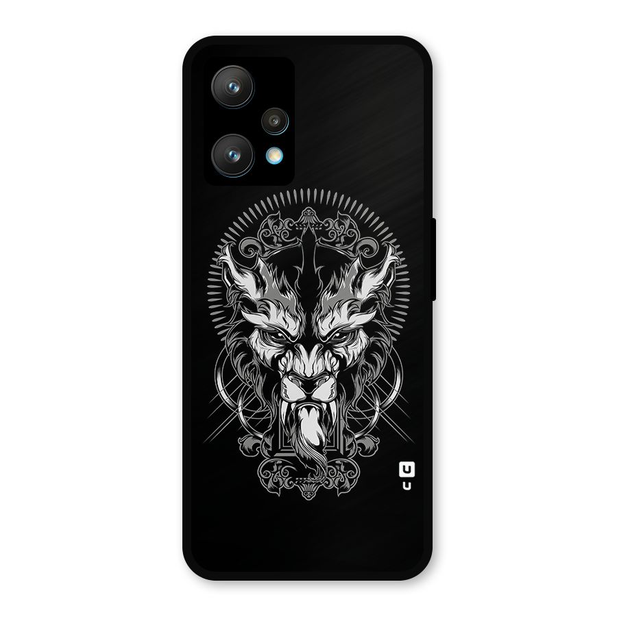 Pencil Art Lion Illustration Metal Back Case for Realme 9 Pro Plus 5G
