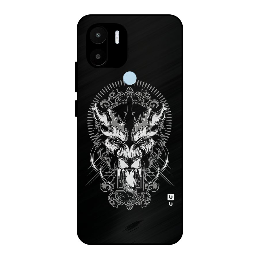 Pencil Art Lion Illustration Metal Back Case for Redmi A2+