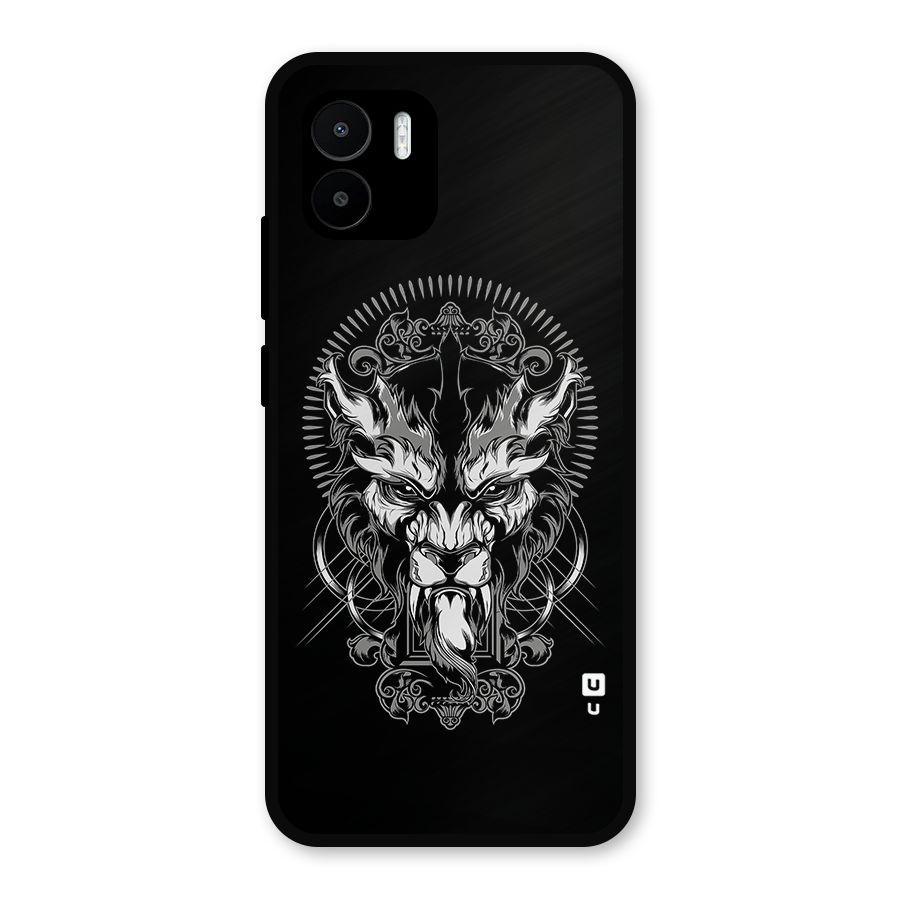 Pencil Art Lion Illustration Metal Back Case for Redmi A2