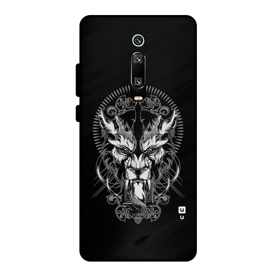Pencil Art Lion Illustration Metal Back Case for Redmi K20 Pro