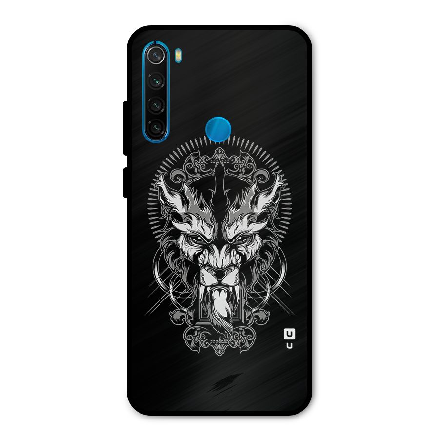 Pencil Art Lion Illustration Metal Back Case for Redmi Note 8