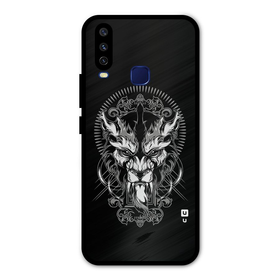 Pencil Art Lion Illustration Metal Back Case for Vivo V17