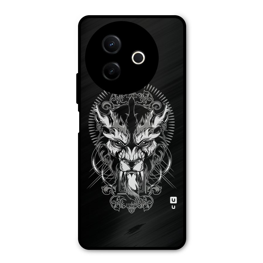 Pencil Art Lion Illustration Metal Back Case for Vivo Y39